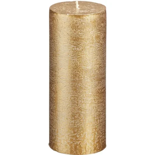 Kaars Rustiek Goud 7x17 Cm